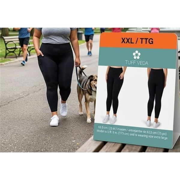 Tuff Veda Women's Black Leggings XXL