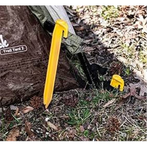 SGT KNOTS Tent Stakes Yellow 9" 50 Pack