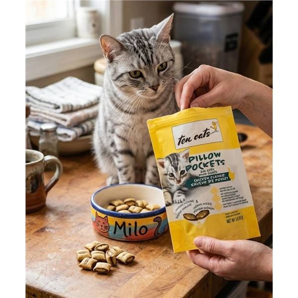 Ten Cats Pillow Pockets Cat Treats 6-Pack