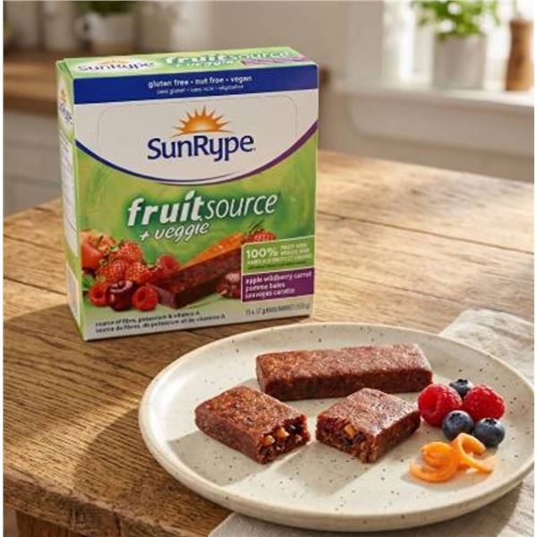 SunRype FruitSource Veggie Bars 15 Pack