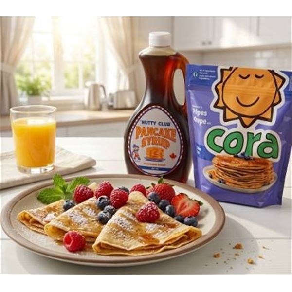 Cora Crepe Mix and Nutty Club Syrup Set