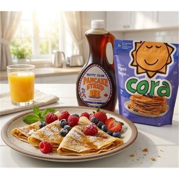Cora Crepe Mix and Nutty Club Syrup Set