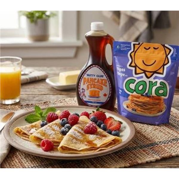 Cora Crepe Mix and Nutty Club Syrup Set
