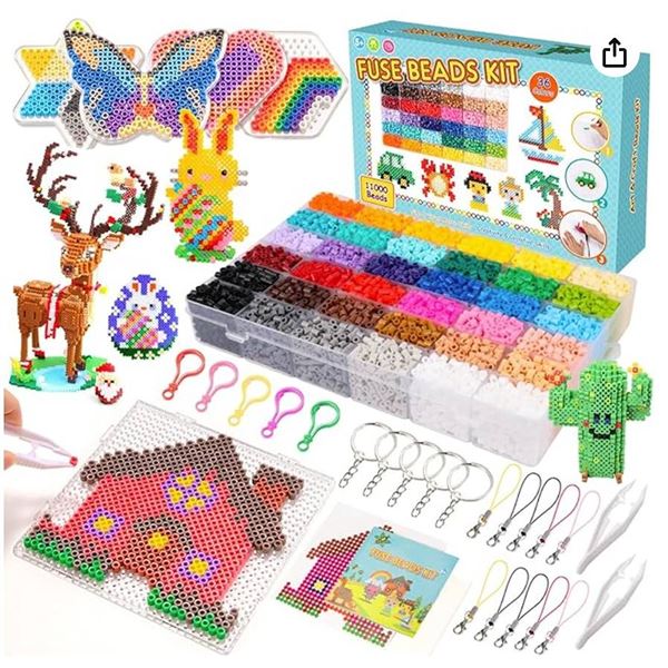 Beatest Fuse Beads Kit, 11000 Beads