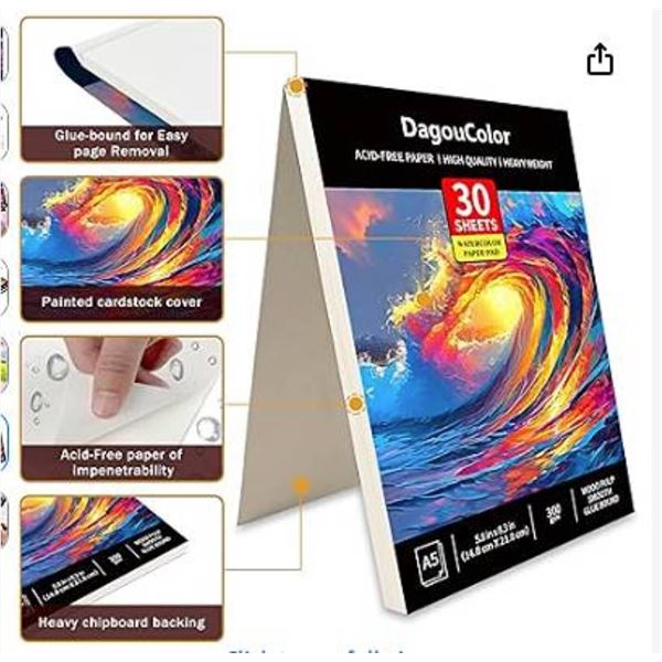 DagouColor A4 Watercolor Paper Pad Set