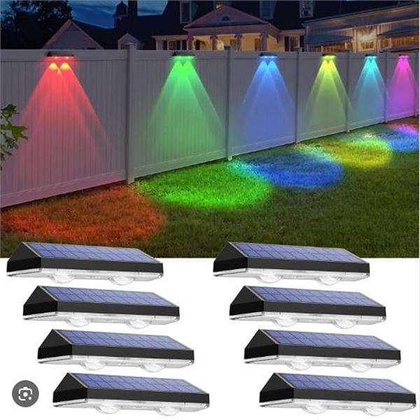 Solar Fence Lights Model X0041TXMP5, 8 Pack