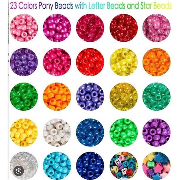 Inscraft 3300 Pack Pony Beads Set