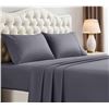 Image 1 : Utopia Full Size Grey Bed Sheet Set