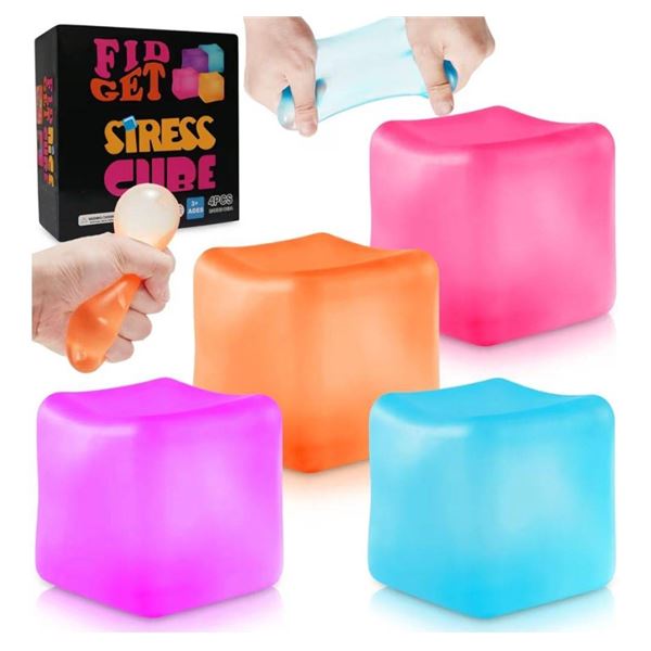 Fidget Stress Cube 4-Pack Set