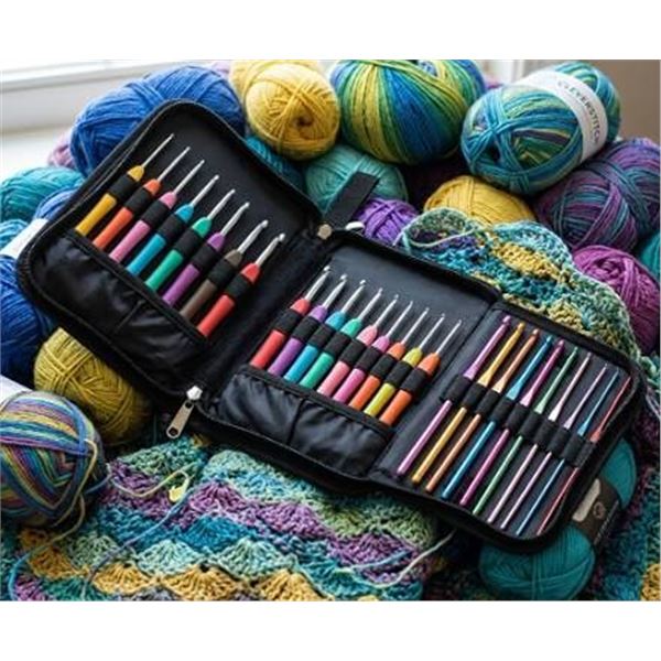 Teamoy Crochet Hook Case, Black, Empty Case only