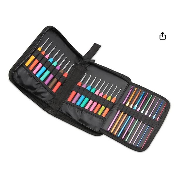 Teamoy Black Crochet Hook Case