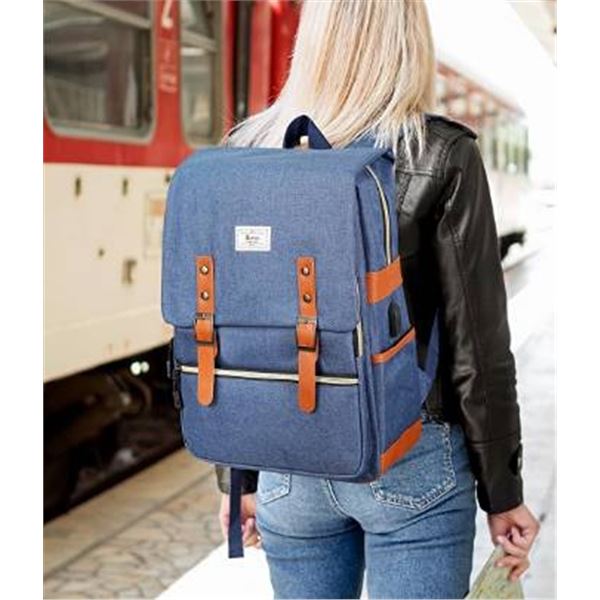 Ronyes College Backpack Blue R-203
