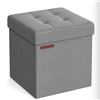Image 1 : SONGMICS Folding Storage Ottoman ULSF028G02