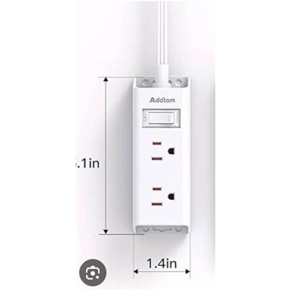 Addtam 6 Outlets Power Strip Extender