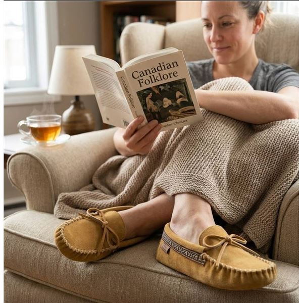 Laurentian Chief Suede Moccasins Size 6