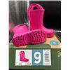 Image 3 : Kamik Pink Rose Kids Rain Boots, Size 9