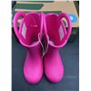 Image 4 : Kamik Pink Rose Kids Rain Boots, Size 9
