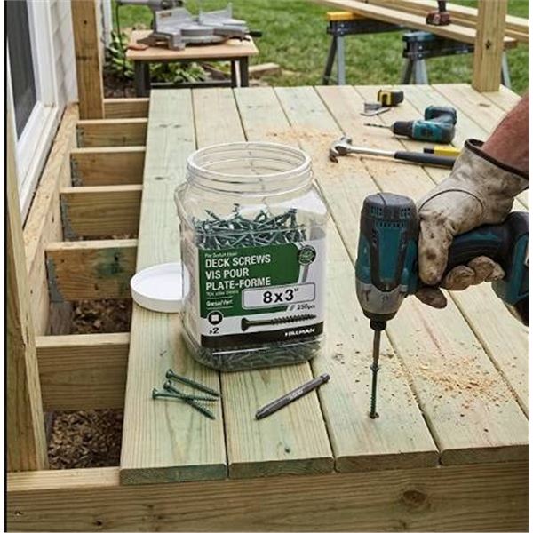 Hillman 8x3" Deck Screws, 250 Pieces