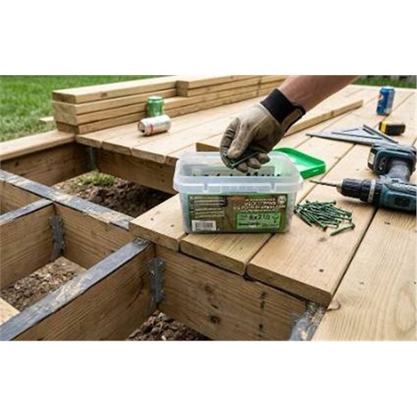 Precision Deck Screws 8x2-1/2" Inch, 1300 bucket