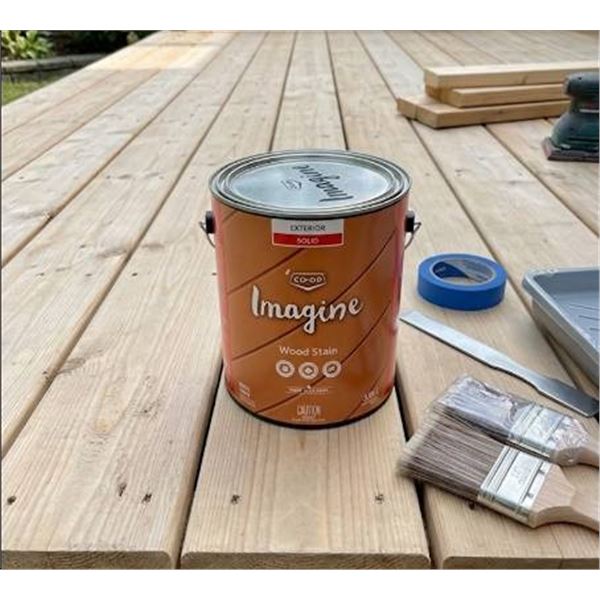 Co-op Imagine Exterior Solid Wood Stain 3.6L Pail White