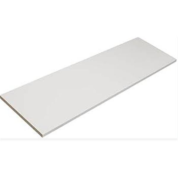 Case lot of 5 Rubbermaid 12x48 Inch White Multi-Purpose Shelf