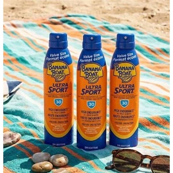 Pack of 3 -Banana Boat Ultra Sport SPF 30 Sunscreen Set