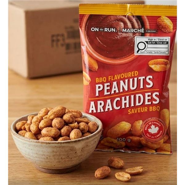 On The Run BBQ Flavored Peanuts Case 12 x 100g