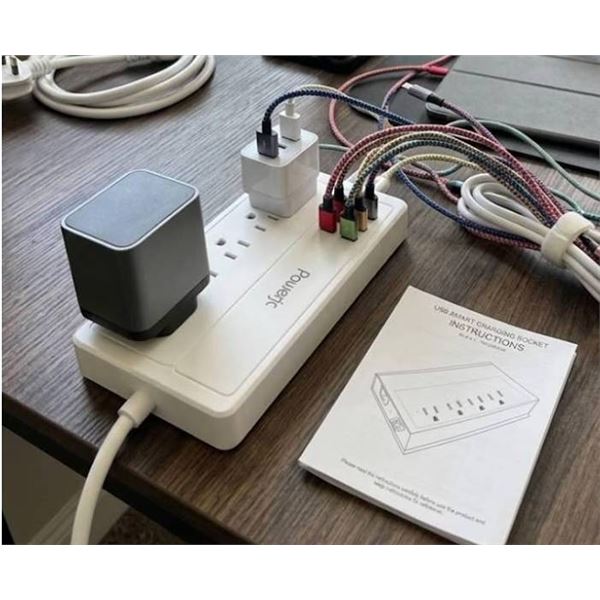 Powerjc Tower Power Strip Surge Protector, Model R08102