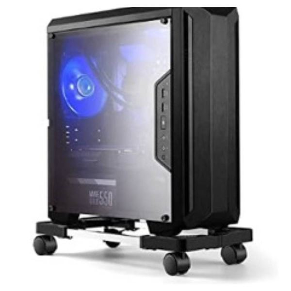Hmseng Adjustable PC Tower Stand with Wheels