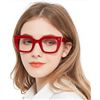Image 1 : OCCI CHIARI Women Oversized Square-Cateye Reading Glasses Trendy Thick Readers Comfort Eyeglasses OC