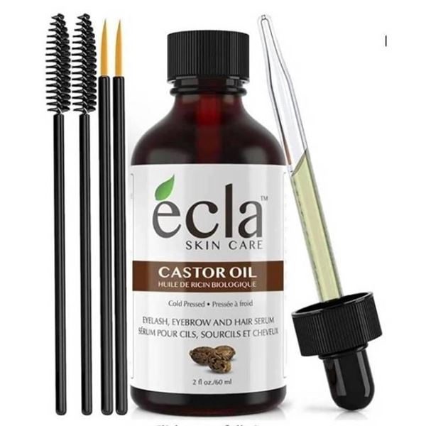 Lot of 2 – Ecla Skin Care Organic Castor Oil – Eyelash, Eyebrow, and Hair Serum, 6