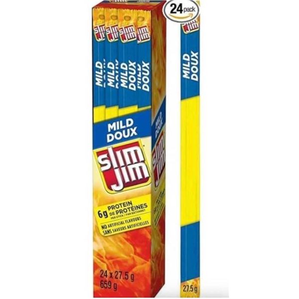 Slim Jim Mild Sausage Snack 24 Pack x 27.5