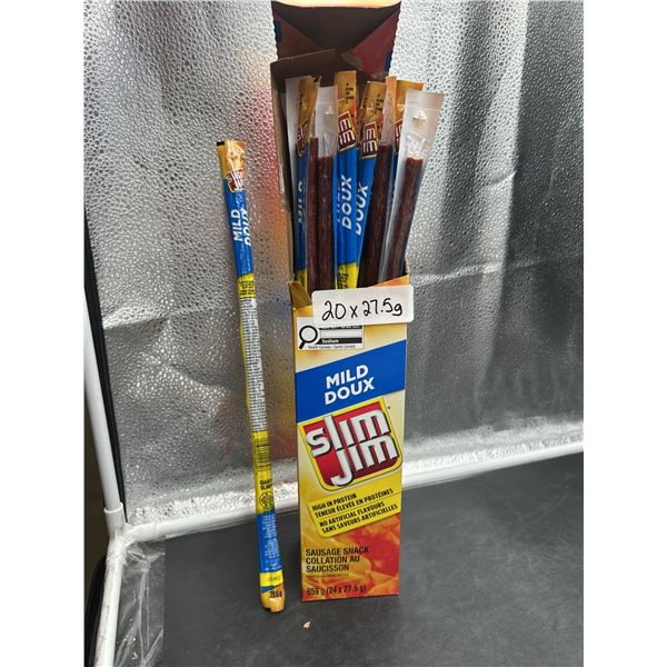 Slim Jim Mild Sausage Snack 20 Pack x 27.5