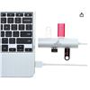 Image 1 : USB 3.0 4-Port Portable Hub with 2-Foot USB 3.0 Cable (Silver) (4-Port Aluminum Hub)