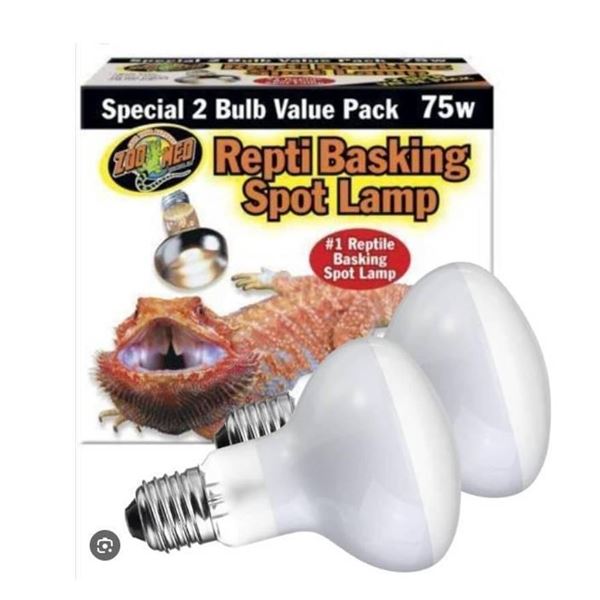 Lot of 2 Zoo Med Repti Basking Spot Lamp 2 Pack