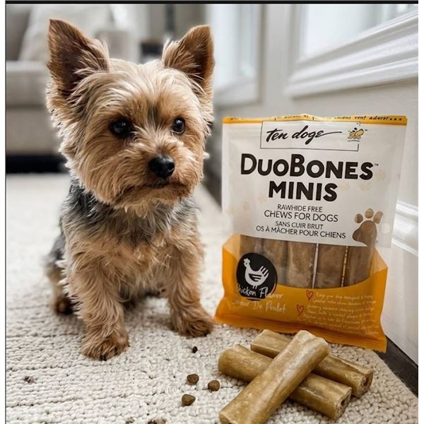 Lot of 8 Dogs DuoBones Minis Dog Chews 8 Per Pack