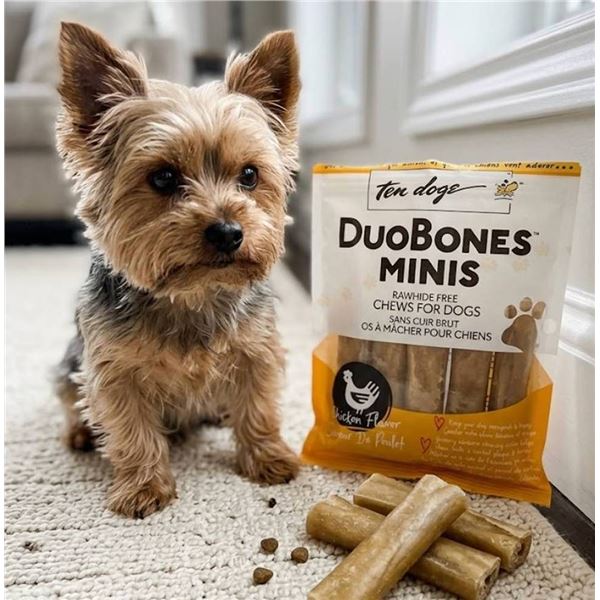 Lot of 8 Dogs DuoBones Minis Dog Chews 8 Per Pack
