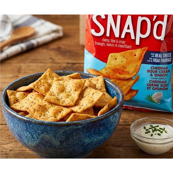 6 x 62g Cheez-It Snap'd Cheddar Sour Cream Crackers