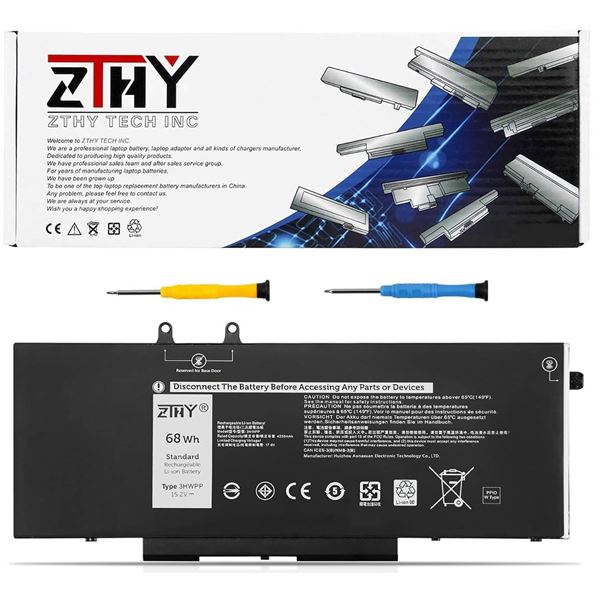 ZTHY 3HWPP Laptop Battery 15.2V 68Wh
