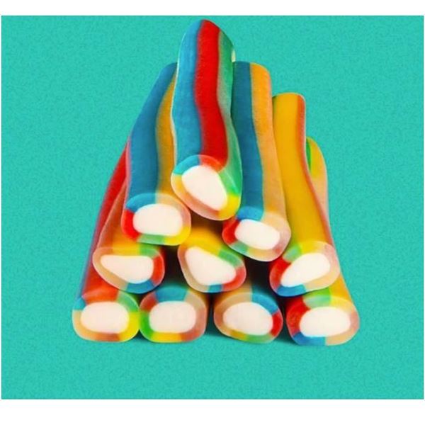 Sweet Sixteen Rainbow Filled Licorice 100 g, Case of 12 Units