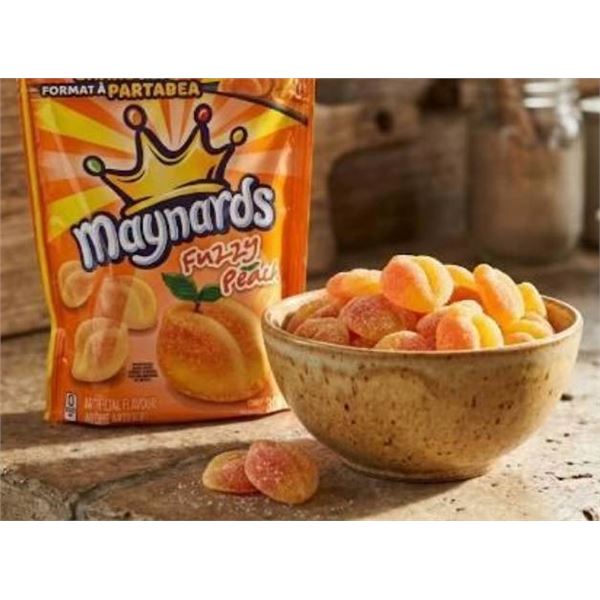 Maynards Fuzzy Peach Candy 154g Pack x 12