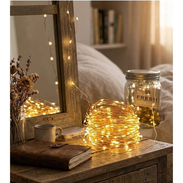 Aogist LED Fairy Lights 12-Pack, Warm White