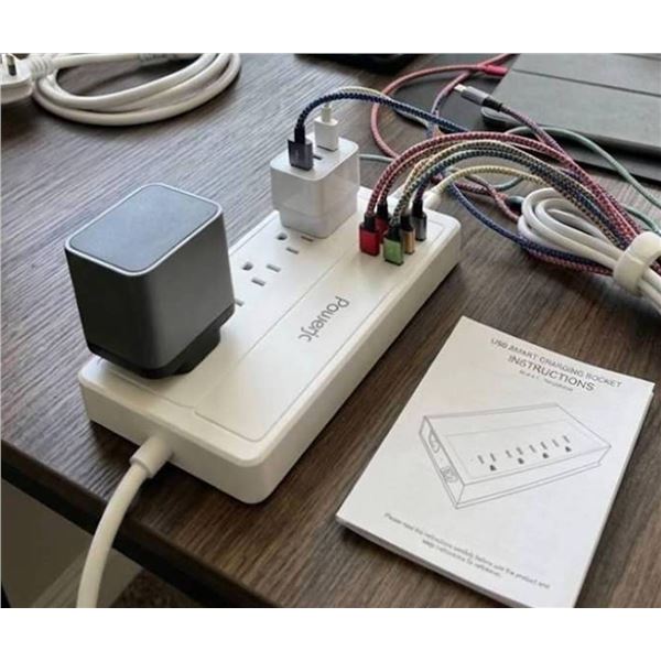 Powerjc Tower Power Strip Surge Protector