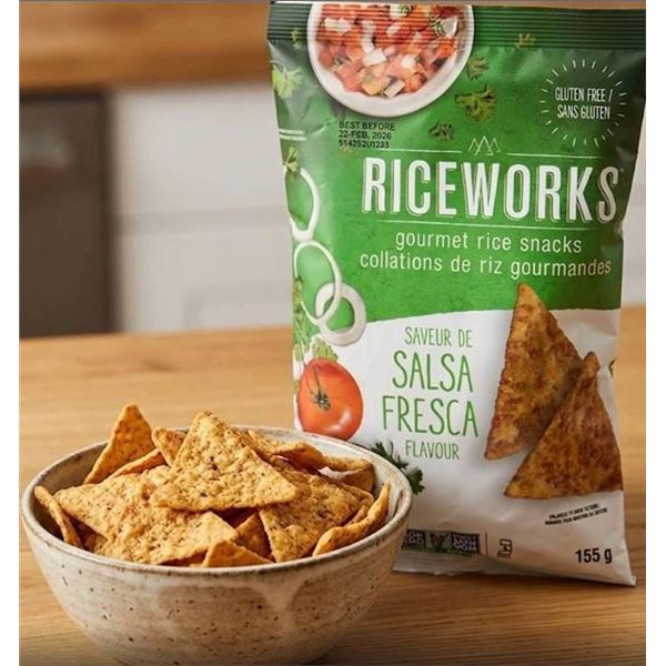 RiceWorks Salsa Fresca Rice Snacks 155g x 12