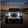 Image 1 : 7 Inch LED Headlight 2-Pack with Adapter