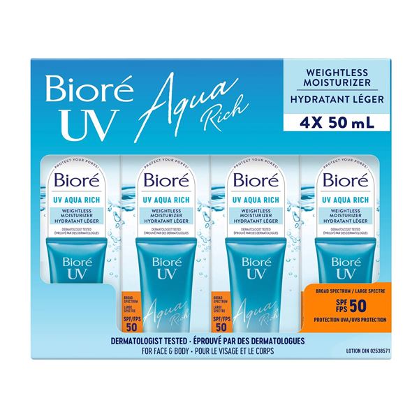 Biore UV Aqua Rich SPF 50 4-Pack