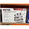 Image 2 : Meyer 3-Piece Stainless Steel Fry Pan Set