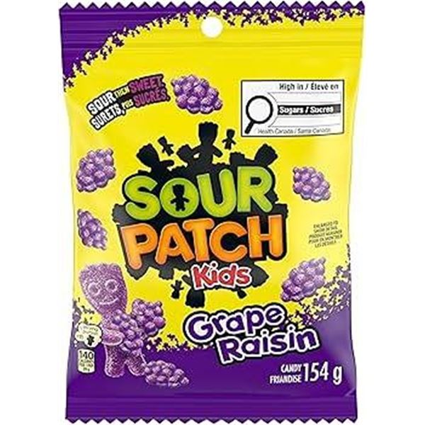 Sour Patch Kids Grape Raisin Candy 154g