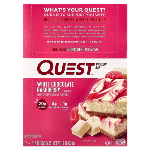 Quest White Chocolate Raspberry Protein Bars