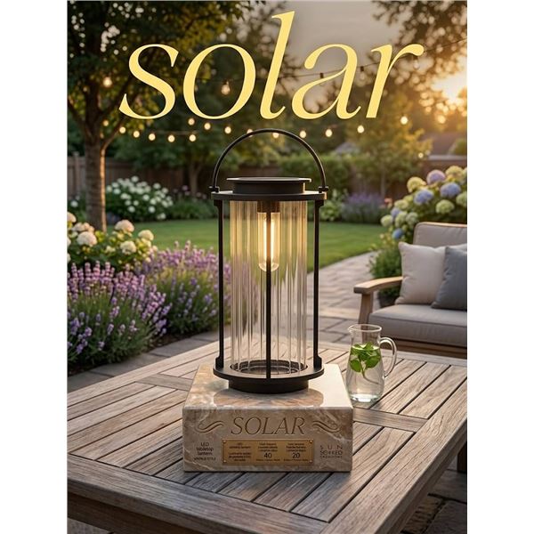 Sun Soaked Solar Tabletop Lantern